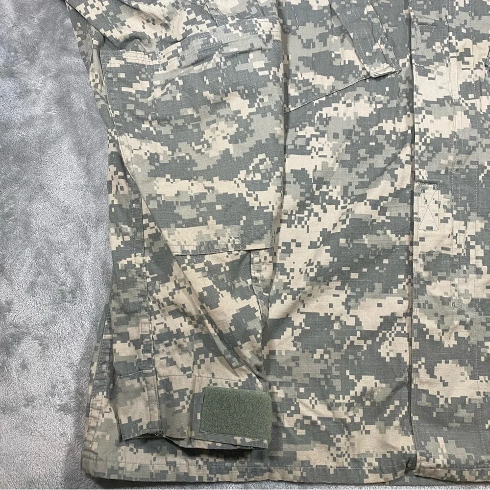 Camo Field Jacket Men’s Large Long US Army Digital Outdoors Military ACU Ripstop - Picture 4 of 13